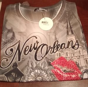 Maxi & Co Sequin Trim Polyester Short Sleeve